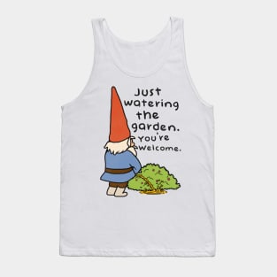 Gnome Watering the Garden Tank Top